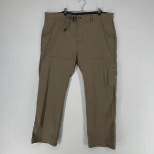 Prana Men Pants 40 Brown Born From Experience Hiking Outdoor Gorpcore 28.5"